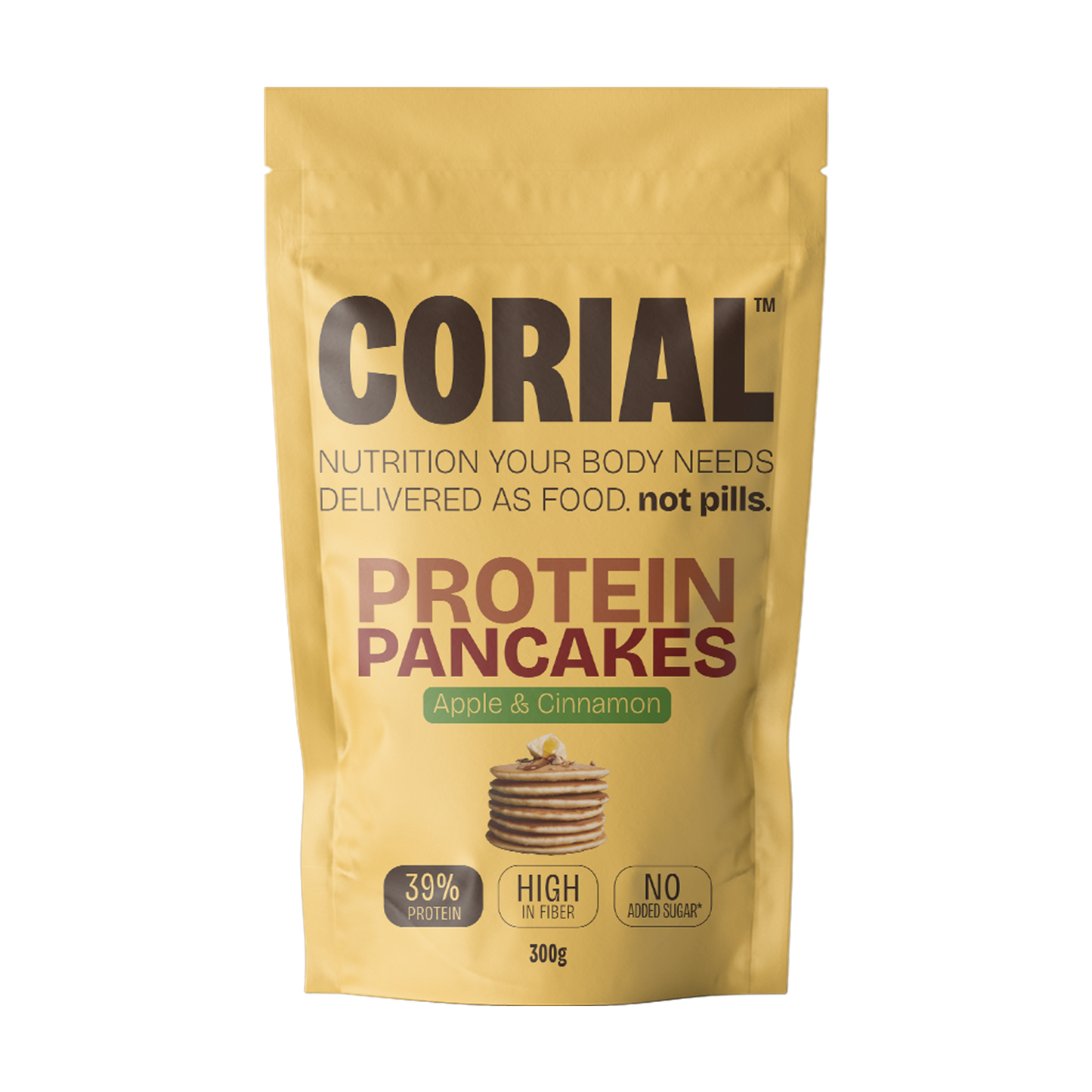 Panquecas Proteicas Maçã e Canela CORIAL — com canela real