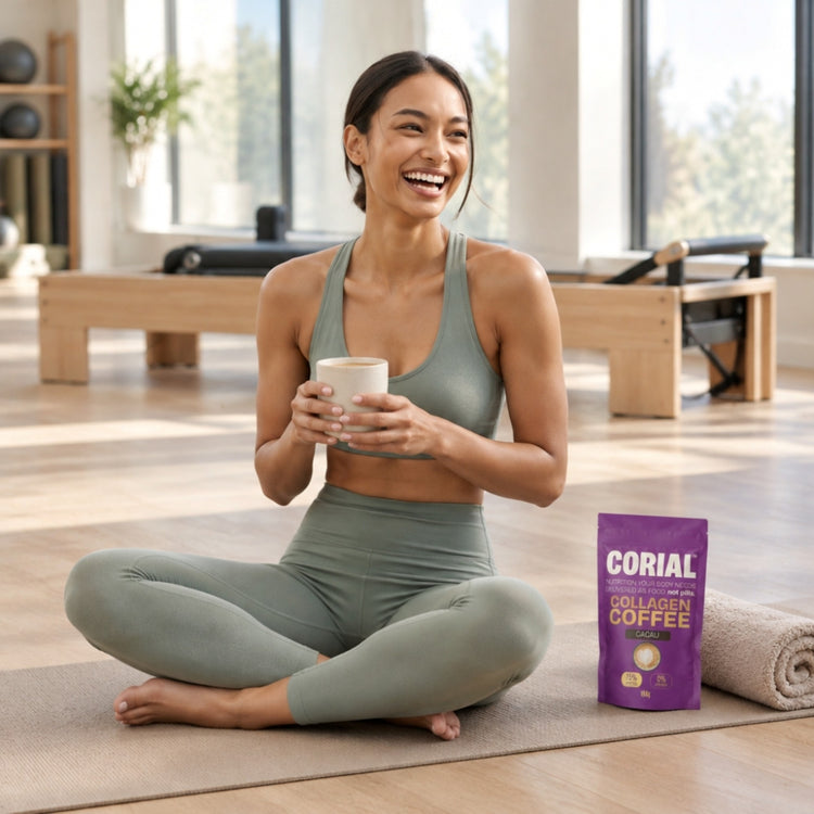 
                    
                      Café com Colagénio Cacau CORIAL em contexto de consumo
                    
                  
