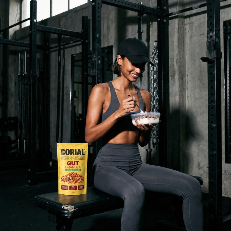
                    
                      Gut Granola Maçã e Canela CORIAL em contexto de consumo
                    
                  