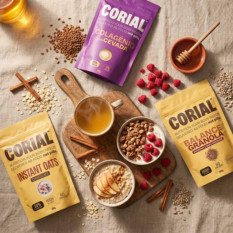 Pack Morning Routine CORIAL — Collagen Coffee Papas de Aveia Granola Funcional