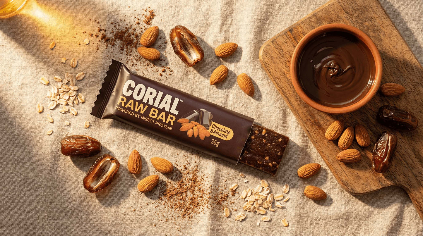 Raw Bar Chocolate e Amêndoa CORIAL como snack funcional