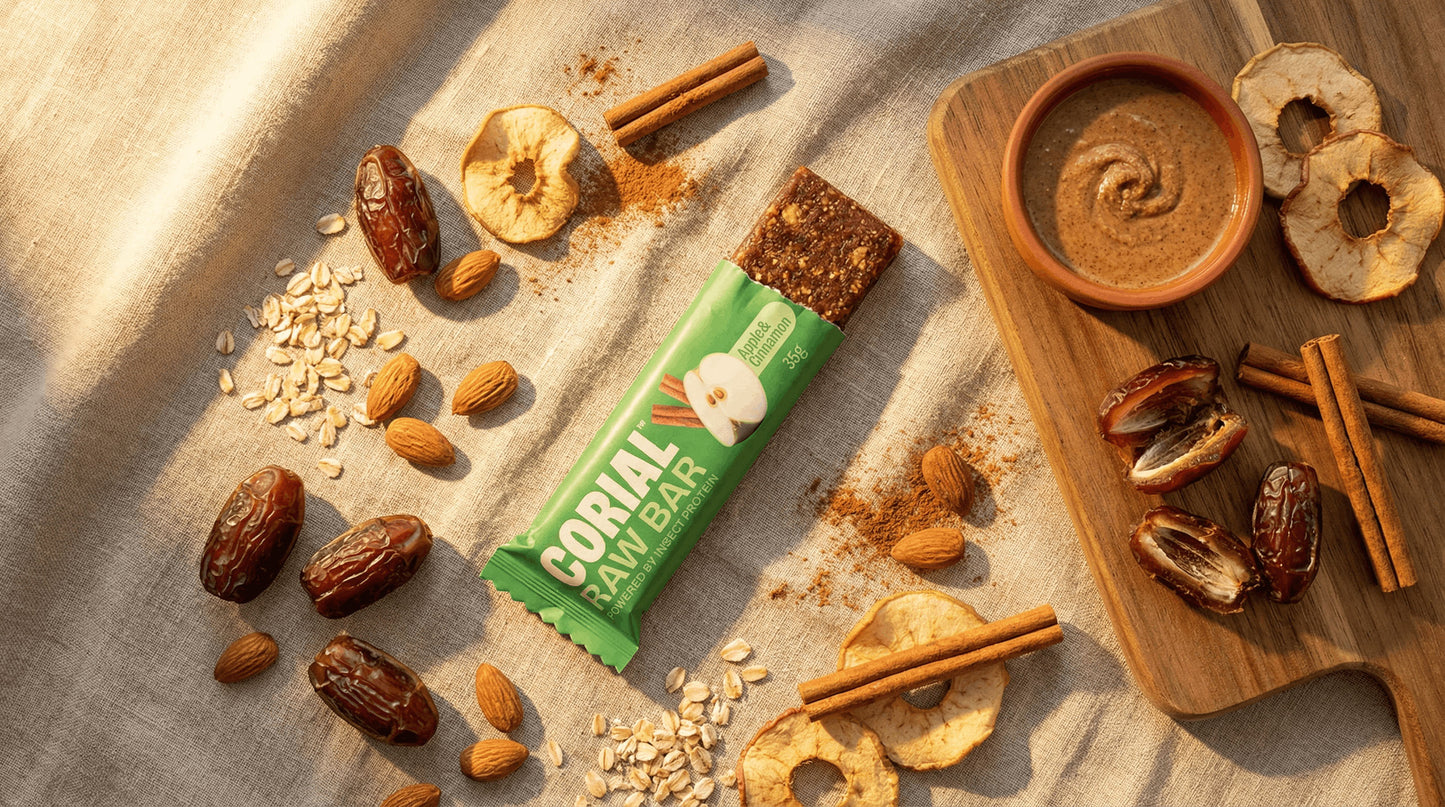 Raw Bar Maçã e Canela CORIAL como snack de conforto