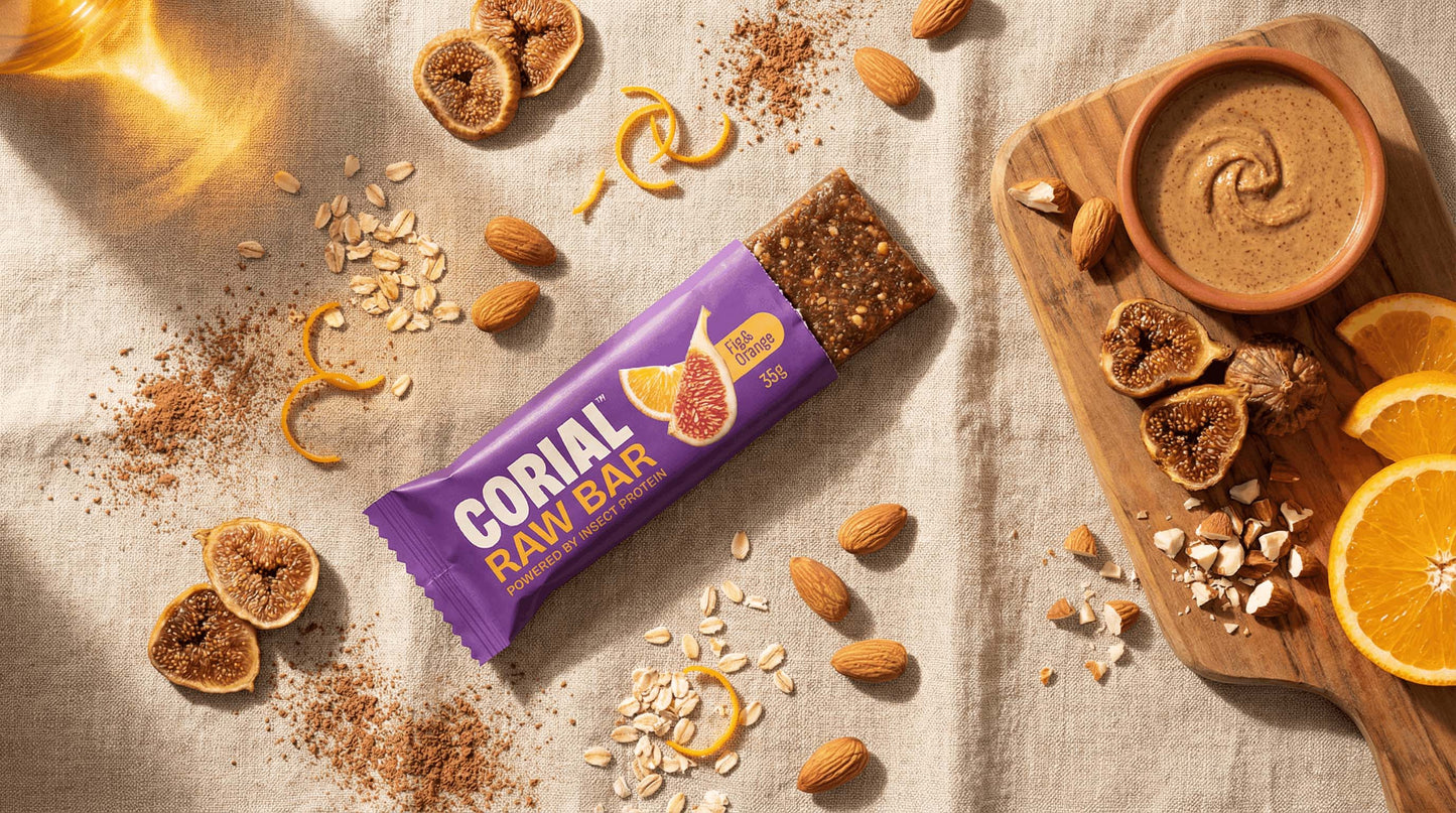 Raw Bar Figo e Laranja CORIAL como snack mediterrânico
