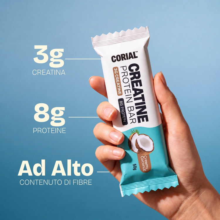 Barretta alla Creatina Creamy Coconut CORIAL — principali benefici