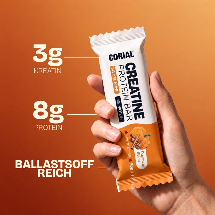 CORIAL Kreatin-Riegel Pumpkin Spice — die wichtigsten Vorteile