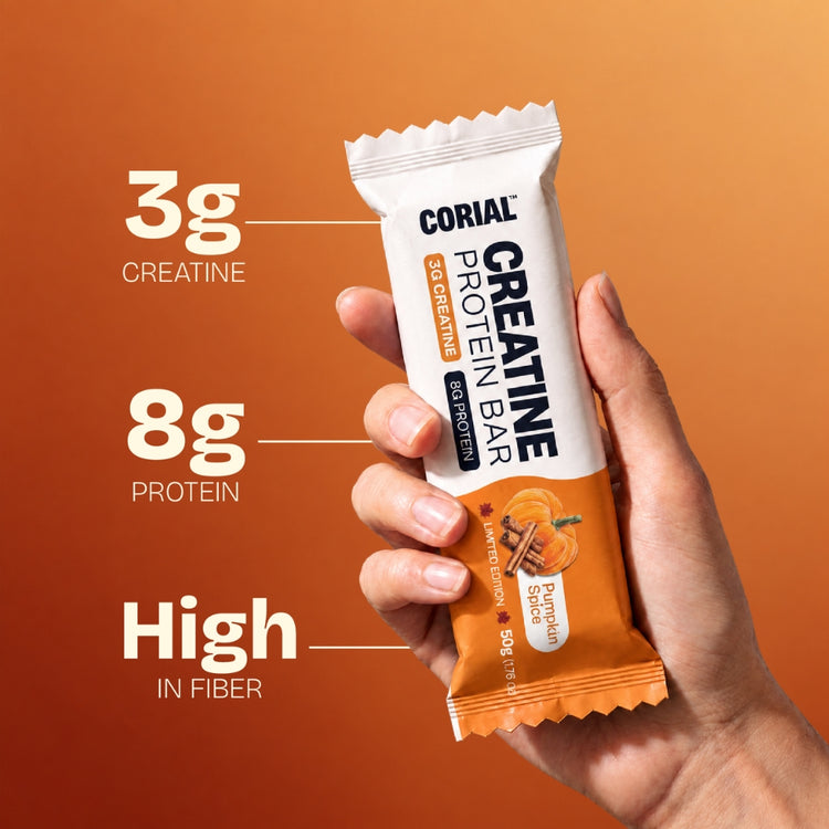 CORIAL Creatine Bar Pumpkin Spice — key benefits