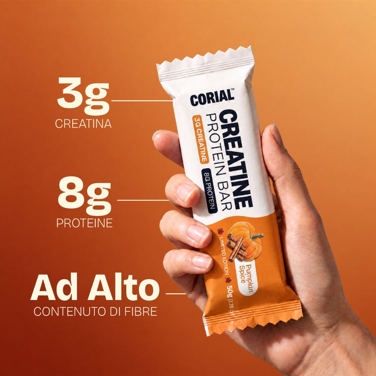 Barretta alla Creatina Pumpkin Spice CORIAL — principali benefici