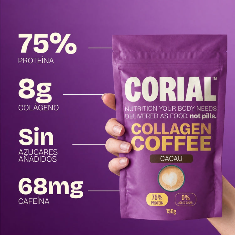 Café con Colágeno Cacao CORIAL — principales beneficios