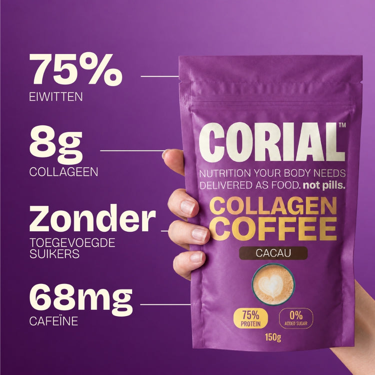 CORIAL Collageenkoffie Cacao — belangrijkste voordelen