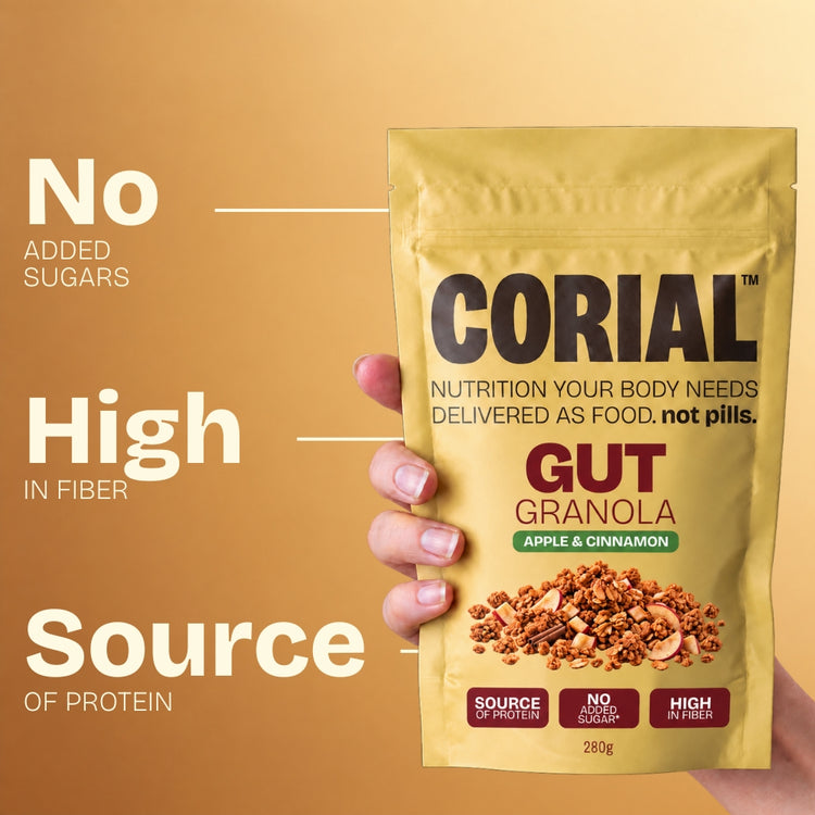 CORIAL Gut Granola Apple & Cinnamon — key benefits