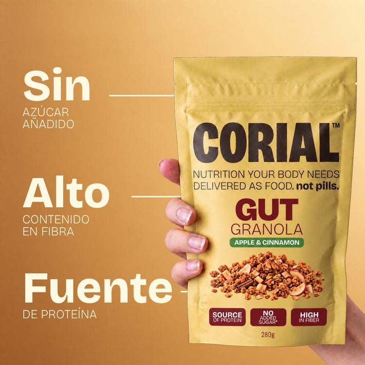 Gut Granola Manzana y Canela CORIAL — principales beneficios