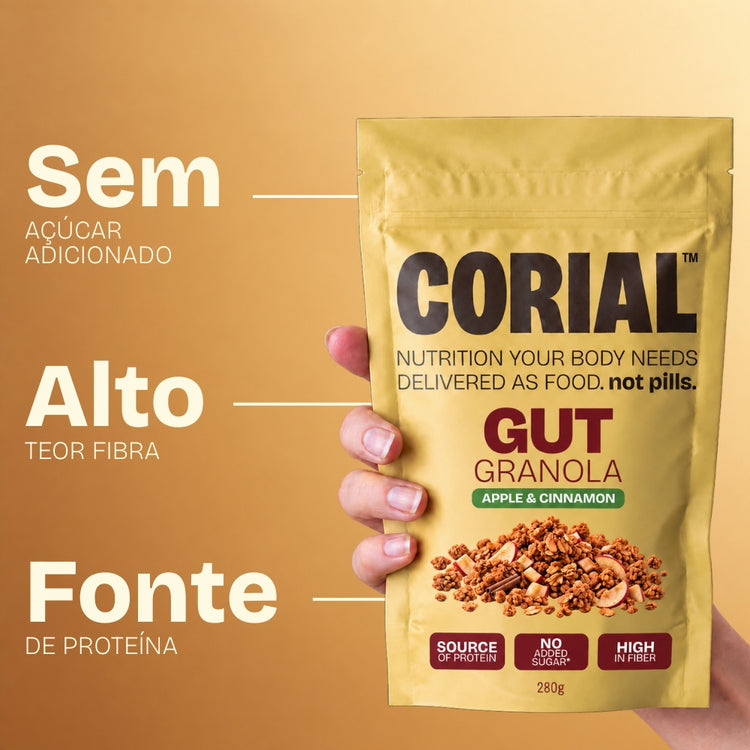 Gut Granola Maçã e Canela CORIAL — principais benefícios