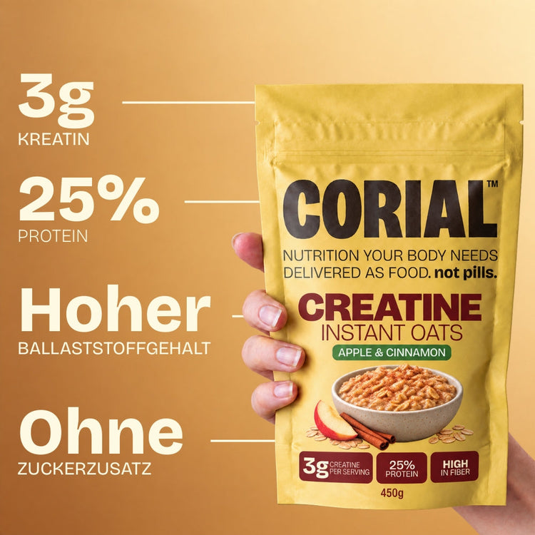CORIAL Protein-Haferbrei Apfel & Zimt — die wichtigsten Vorteile