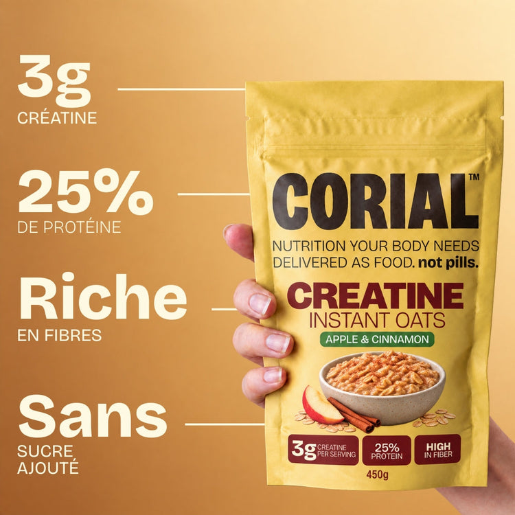 Porridge d'Avoine Protéiné Pomme et Cannelle CORIAL — principaux bienfaits