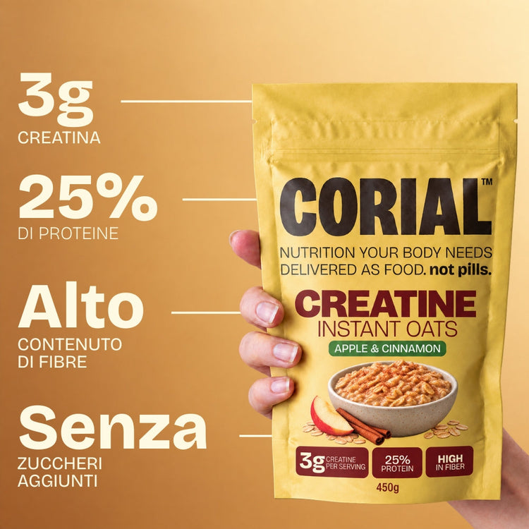Porridge d'Avena Proteico Mela e Cannella CORIAL — principali benefici