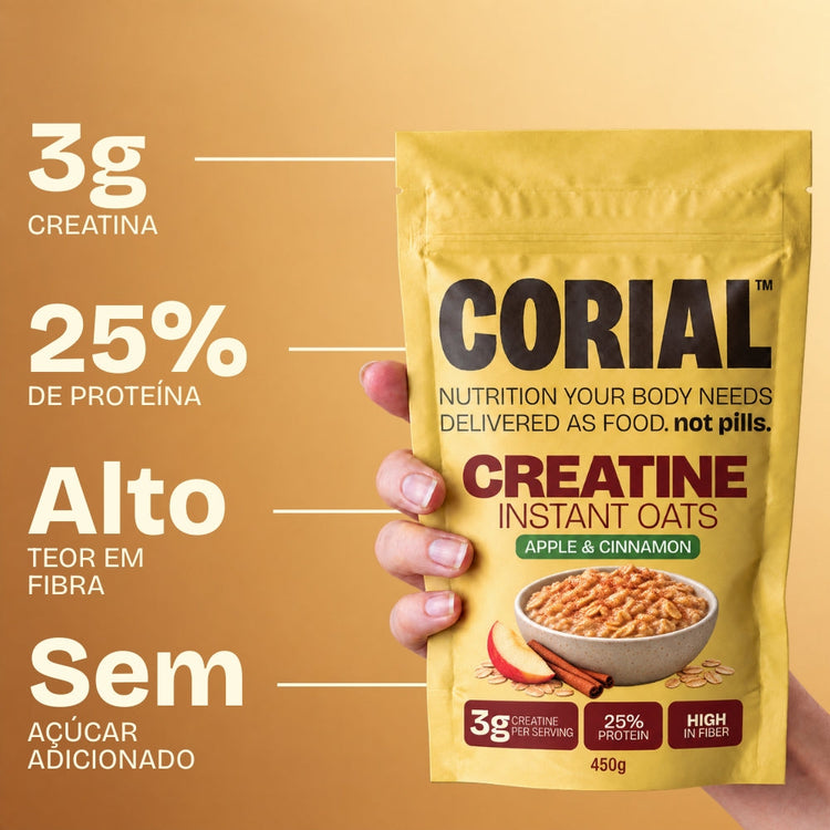 Papas de Aveia Proteicas Maçã e Canela CORIAL — principais benefícios