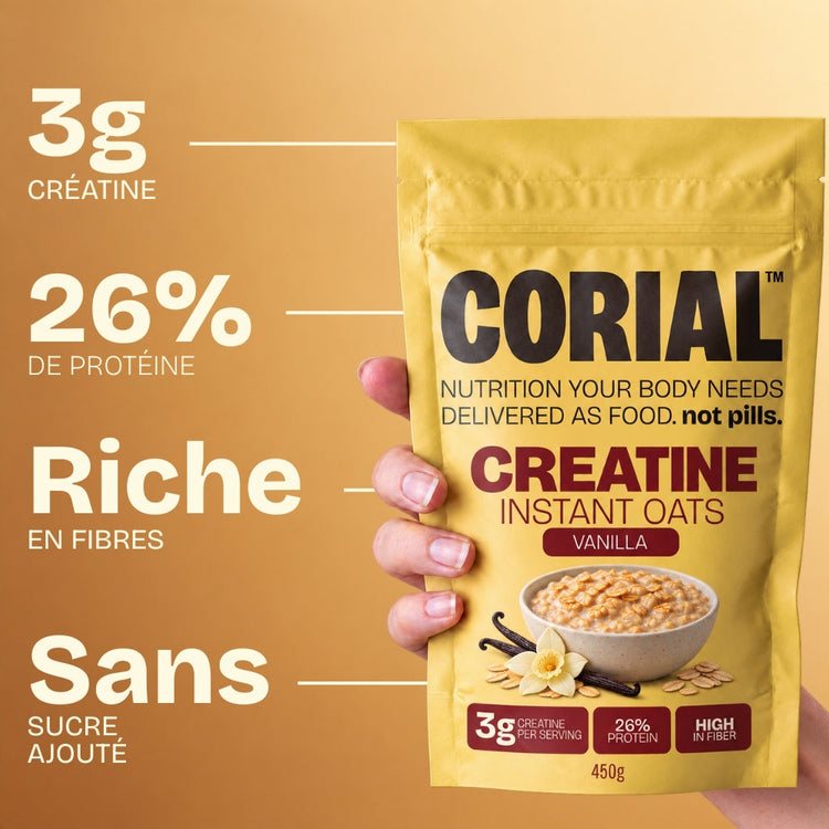 Porridge d'Avoine Protéiné Vanille CORIAL — principaux bienfaits