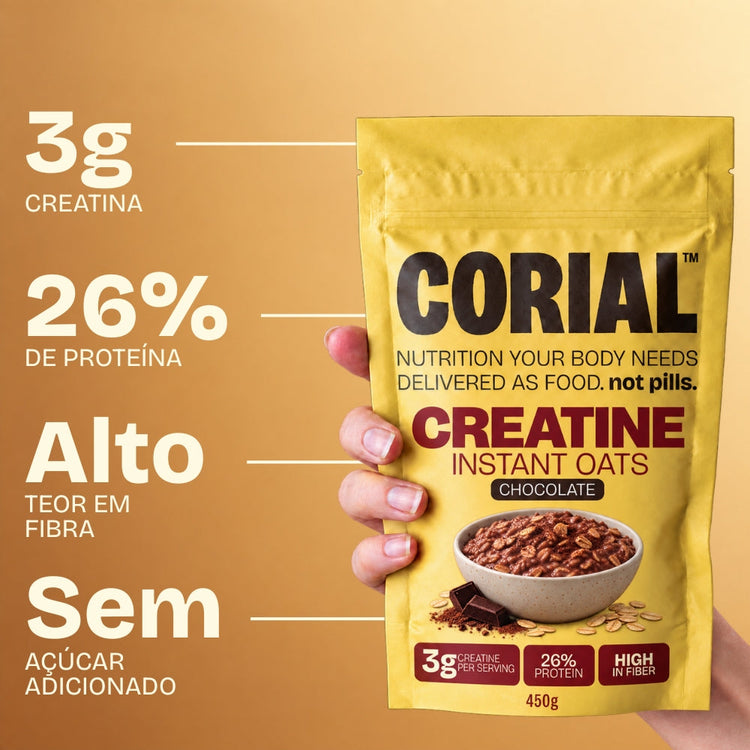 Papas de Aveia Proteicas Chocolate CORIAL — principais benefícios