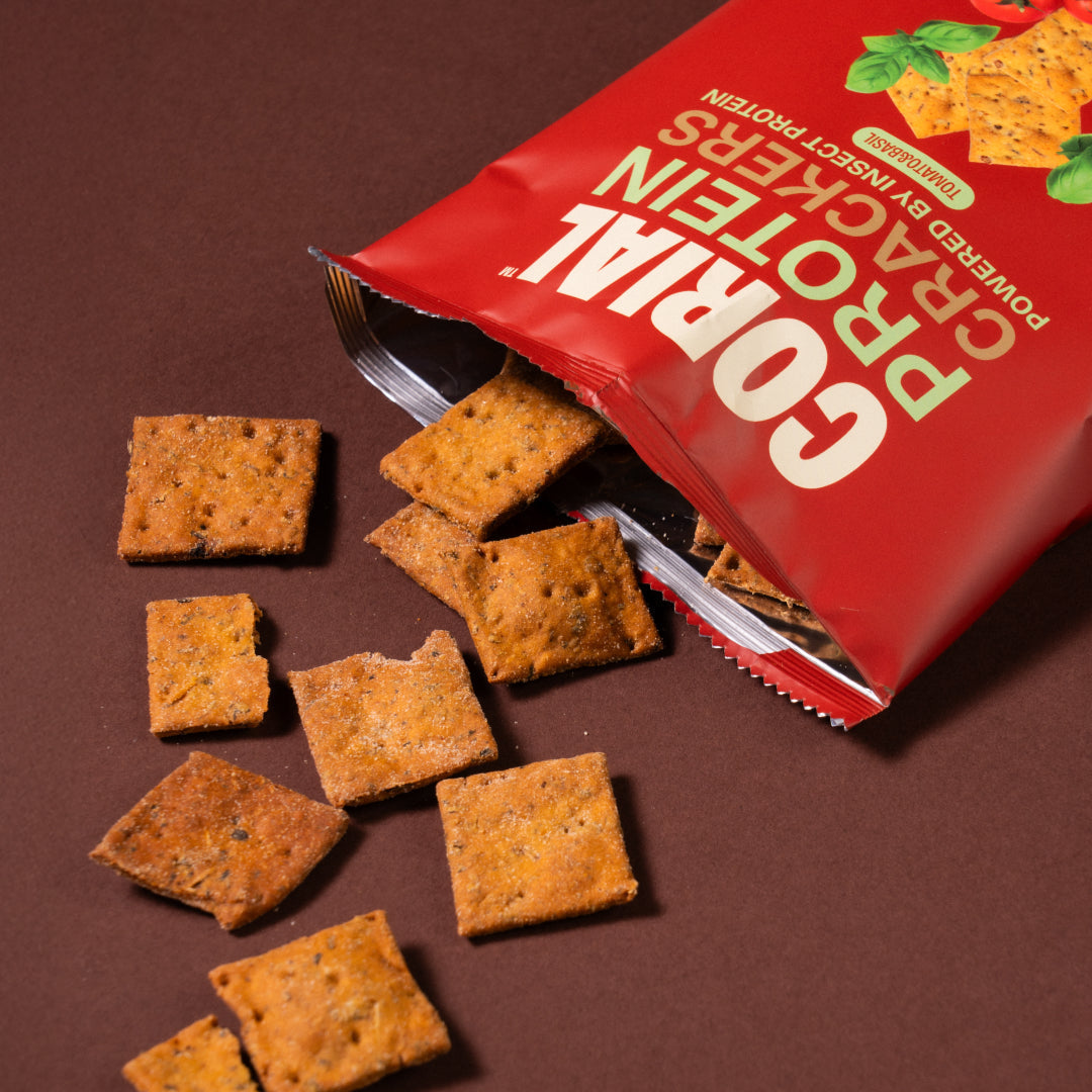 Crackers proteicos de Tomate & Manjericão
